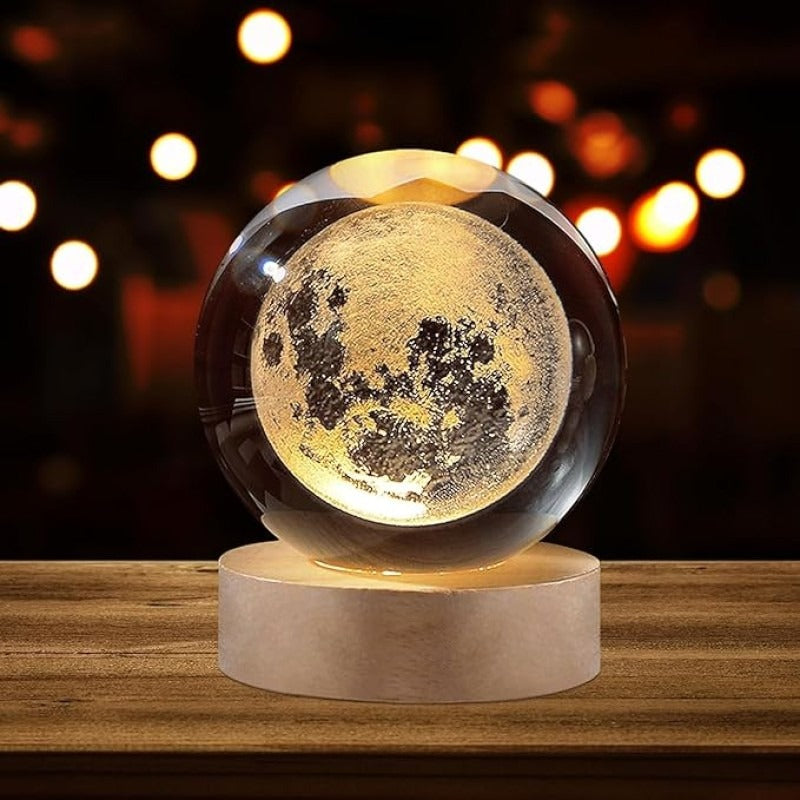 3D Moon Lamp – Touch Control LED Night Light (Rechargeable)