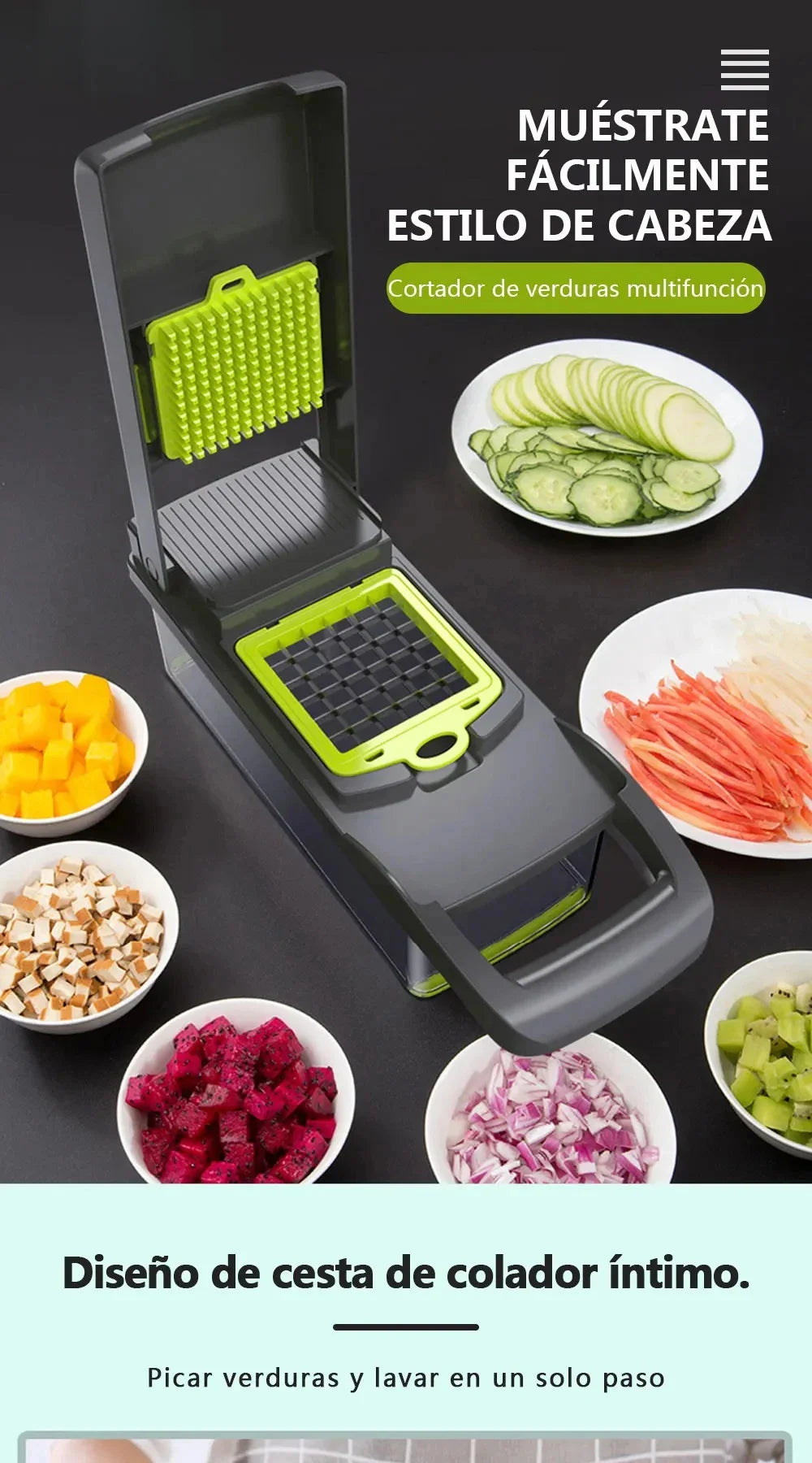 16-in-1 Vegetable Cutter – Multifunctional Kitchen Slicer & Chopper