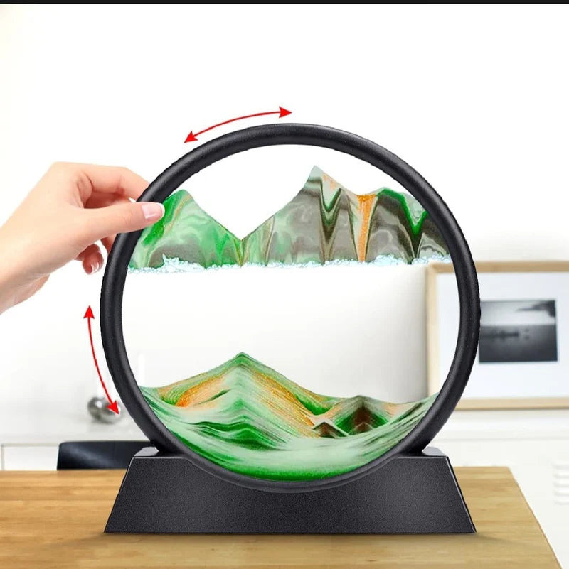 3D Moving Sand Art Table Lamp | LED Sandscape Night Light for Home Décor
