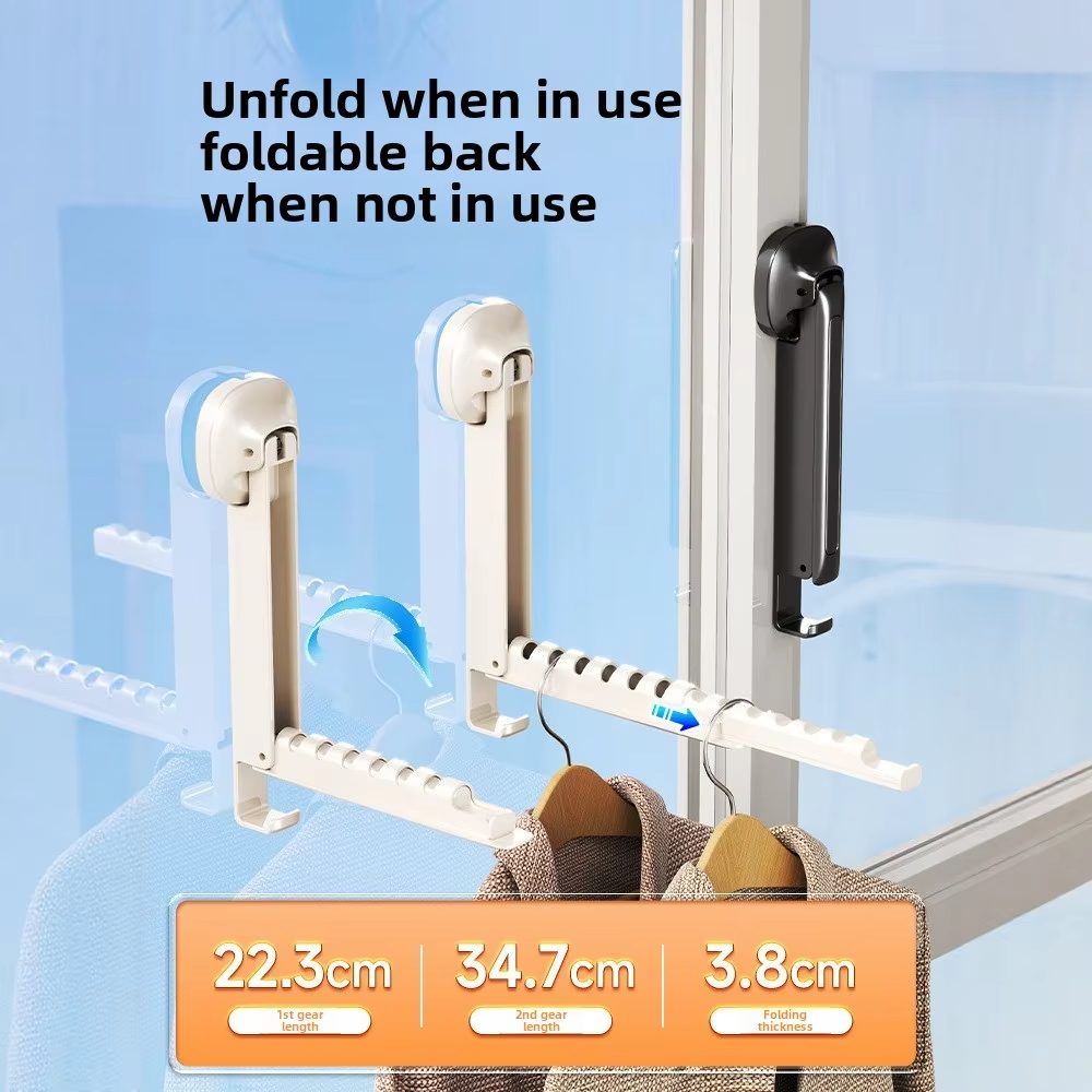 Folding Wall Mounted Clothes Rack – Space Saving Hanger