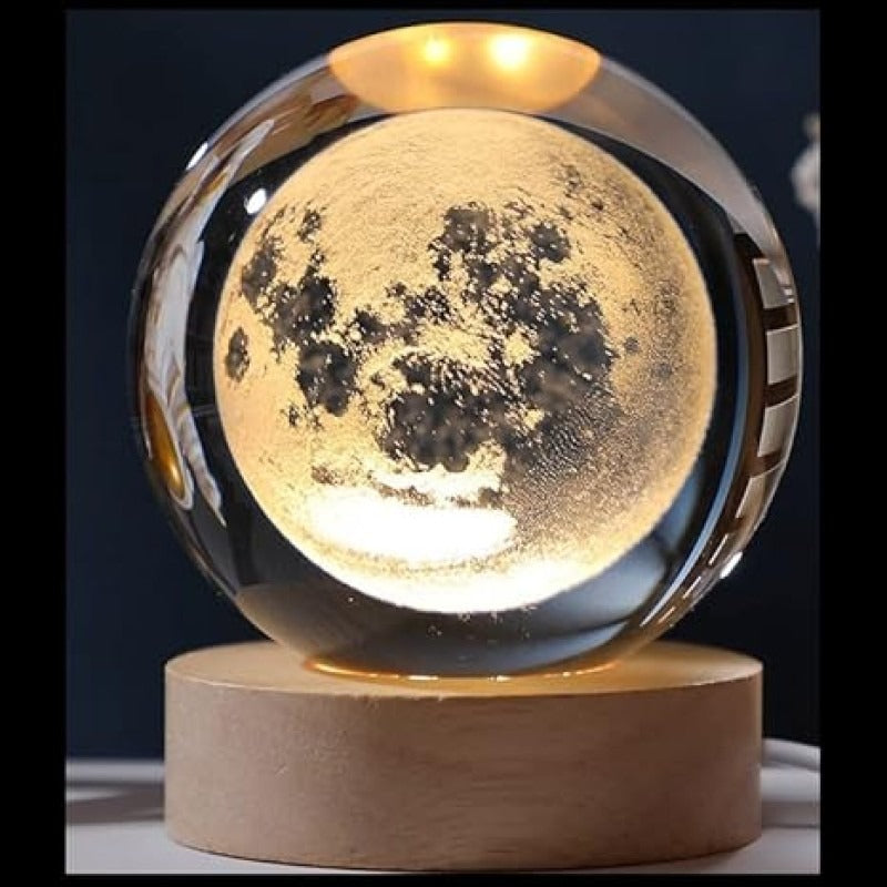 3D Moon Lamp – Touch Control LED Night Light (Rechargeable)