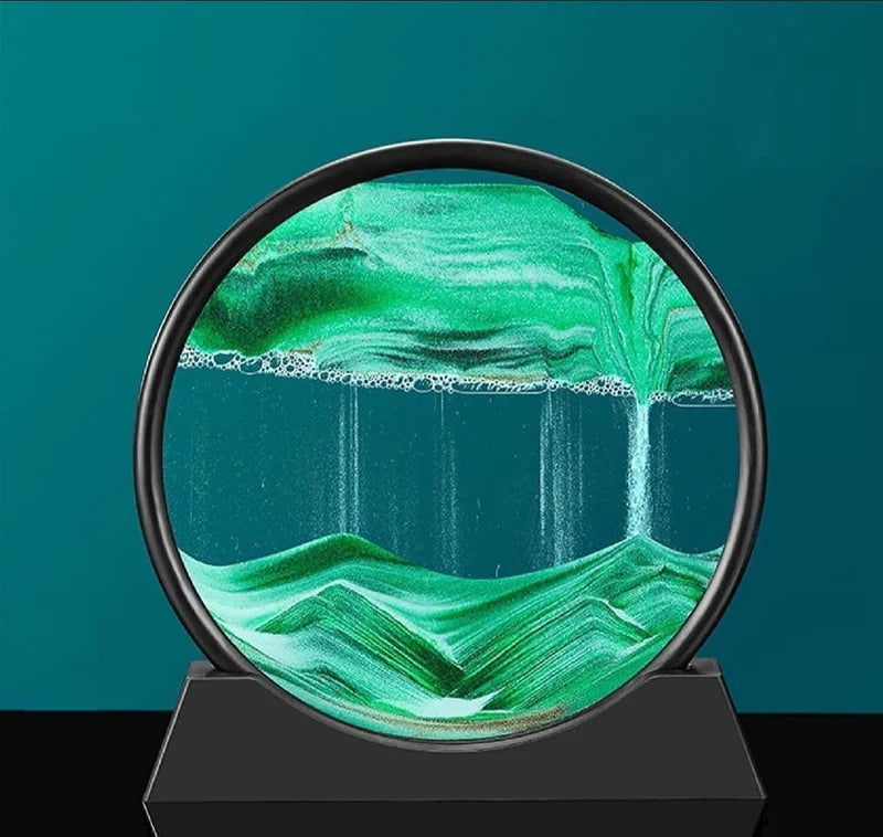 3D Moving Sand Art Table Lamp | LED Sandscape Night Light for Home Décor